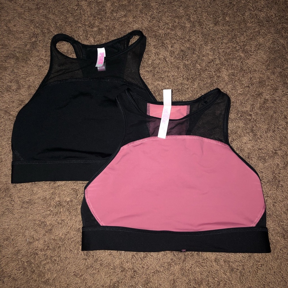 VS PINK halter top sports bra BUNDLE!